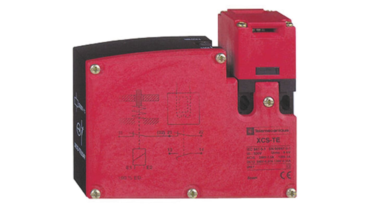 Telemecanique Sensors XCS-TE Series Solenoid Interlock Switch, Power to Unlock, 120V ac, Actuator Included