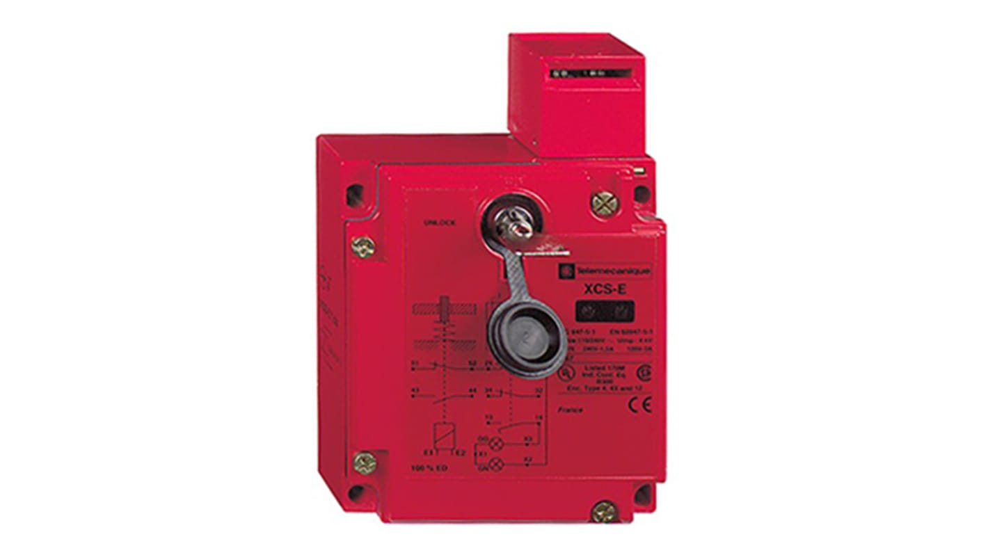 Telemecanique Sensors XCS-L Magnet-Verriegelungsschalter, Entriegelt bei Spannung, 24V dc inkl.Betätiger, Schlüssel,