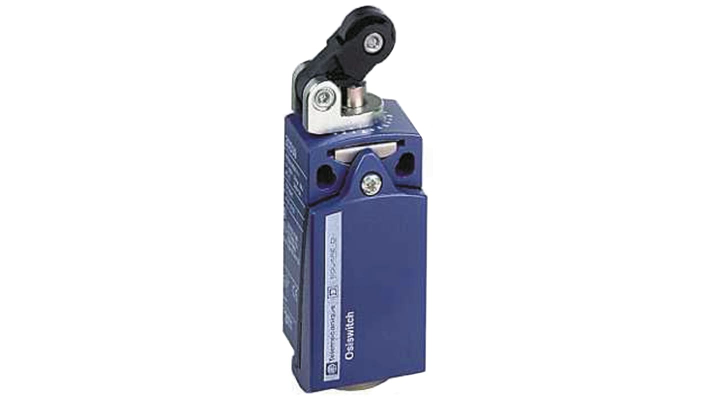 Telemecanique Sensors OsiSense XC Series Roller Plunger Limit Switch, NO/NC, IP66, IP67, DPST, Zamak Zinc Alloy