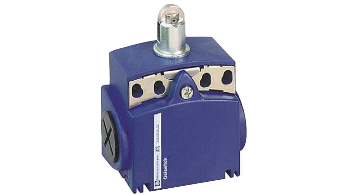 Telemecanique Sensors OsiSense XC Series Roller Plunger Limit Switch, NO/NC, IP66, IP67, DPST, Plastic Housing, 240V ac