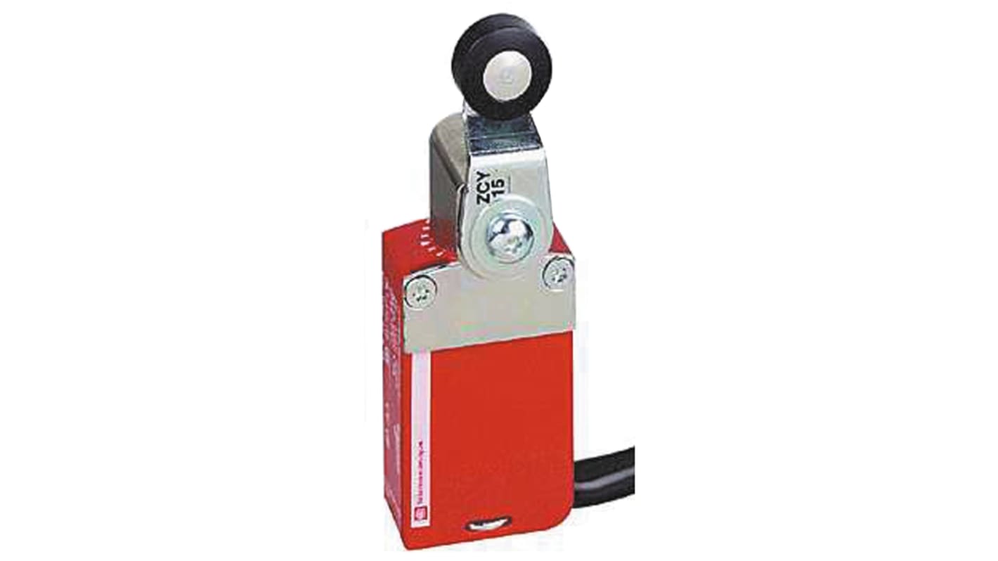 Telemecanique Sensors XCSM Series Roller Lever Top Plunger, 2NC/1NO, IP66, IP67, IP68, 3P, Metal Housing