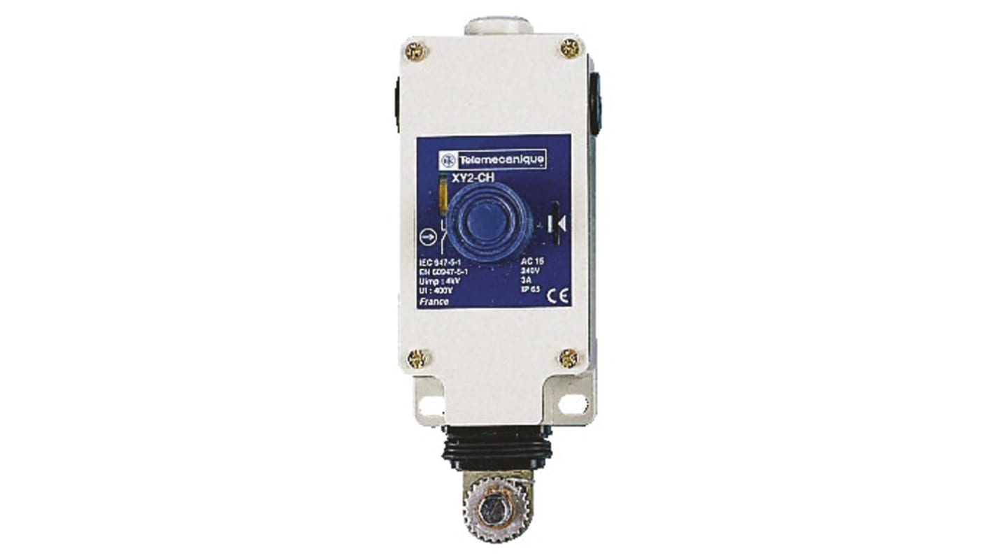 Interruptor de cable Telemecanique Sensors XY2CH13250H7, 15m, NA/NC, 10 A, Tensión AC Máxima 300V, Recto