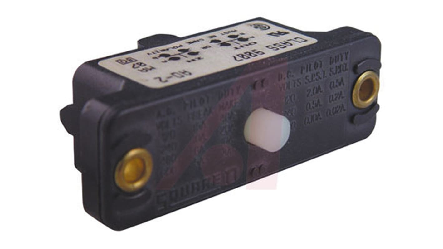 Telemecanique Sensors 9007 Series Plunger Limit Switch, NO/NC, IP20, SPST, Plastic Housing, 600V ac Max, 15A Max