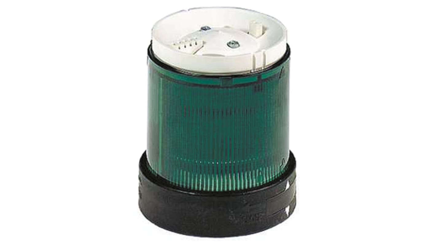 Base Schneider Electric XVBC intermitente, LED, Verde, Ø 70mm, alim. 24 V ac, 24 → 48 V dc