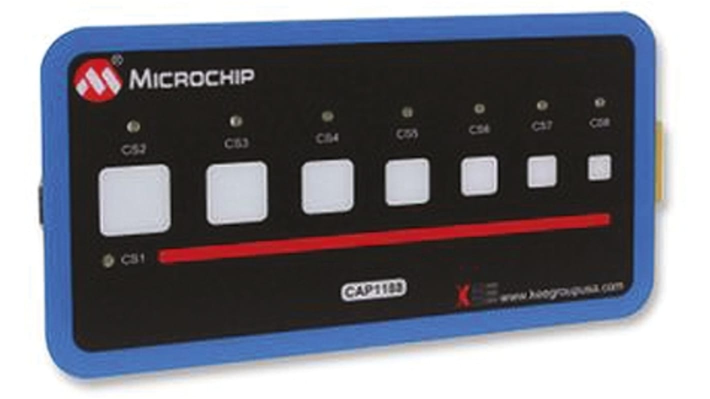 Microchip CAP1188 RightTouch 静電容量タッチ 評価キット