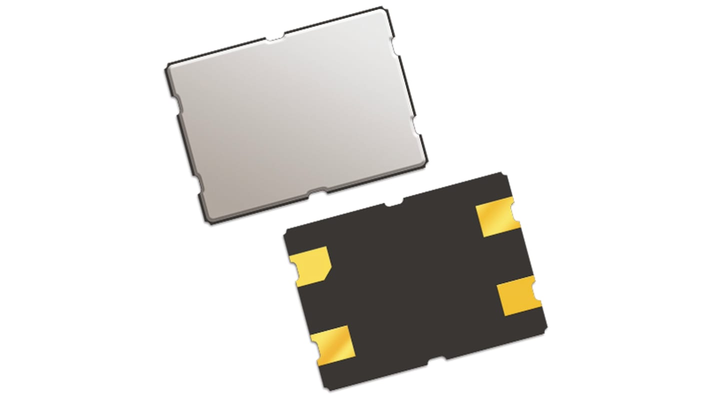 QANTEK 25MHz Quarz, Oberflächenmontage, ±10ppm, 12pF, B. 5mm, H. 1mm, L. 7mm, SMD, 4-Pin