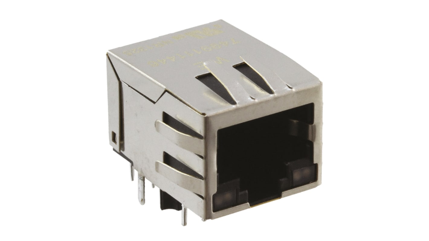 Transformador LAN Ethernet Wurth Elektronik, 1 puertos, Agujero pasante, 15.88 x 13.95 x 21.84mm