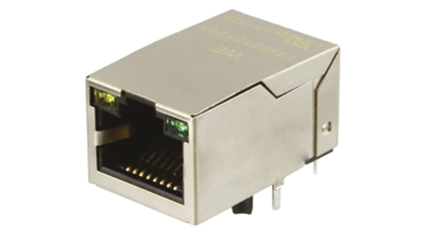 Transformador LAN Ethernet Wurth Elektronik, 1 puertos, Agujero pasante, 16.2 x 13.5 x 25.3mm