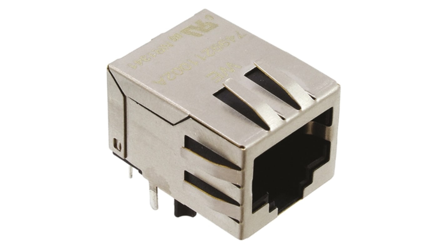 Transformador LAN Ethernet Wurth Elektronik, 1 puertos, Agujero pasante, 13.74 x 15.88 x 21.84mm