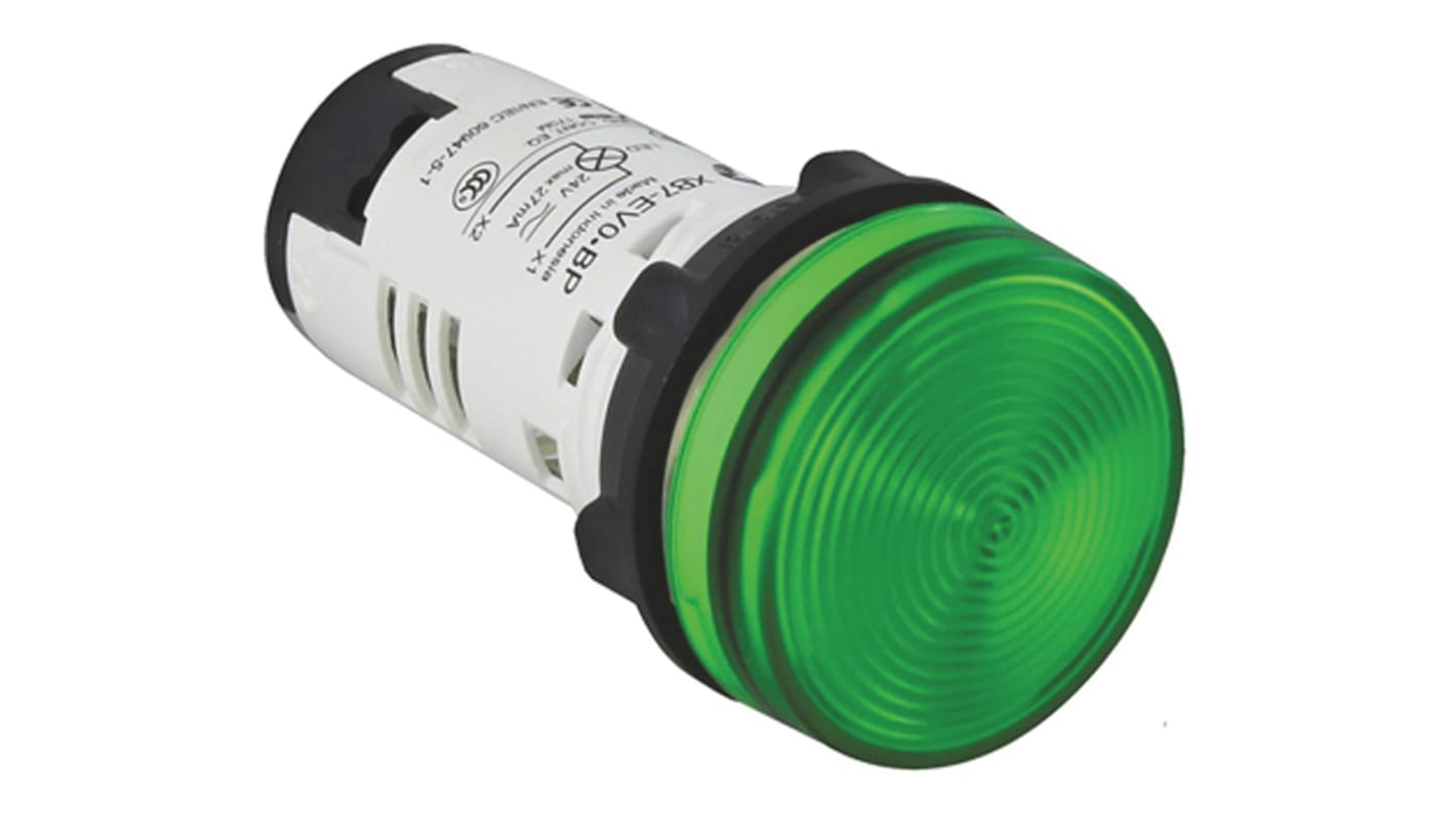 Schneider Electric Leuchtmelder Harmony XB7 230 → 240V ac Grün, Ausschnitt-Ø 22mm LED Tafelmontage IP20, IP65
