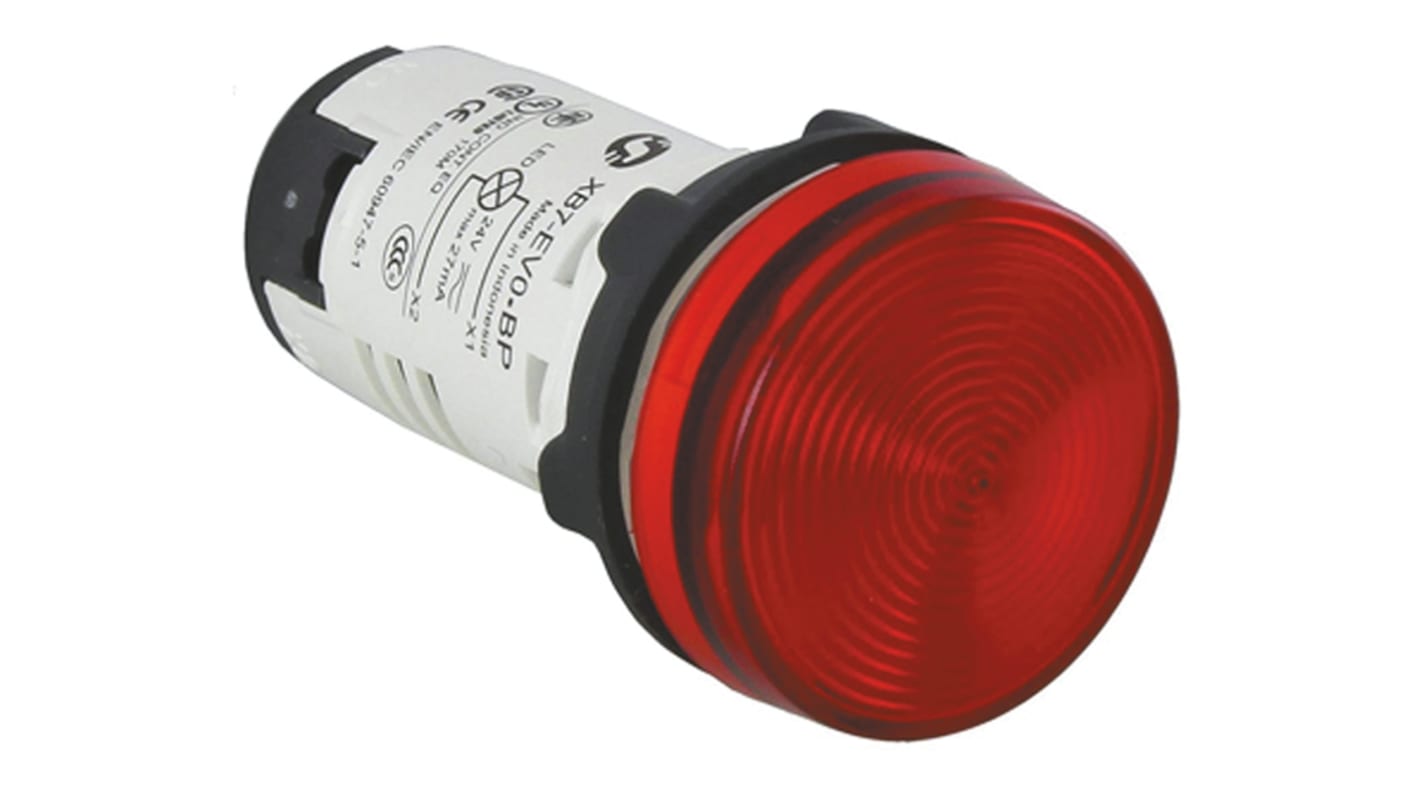 Voyant lumineux LED Schneider Electric Rouge 120V c.a., Ø découpe 22mm, Montage panneau, IP20, IP65