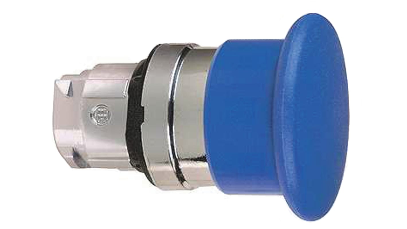 Tête de bouton poussoir Schneider Electric, Harmony XB4 Bleu, Ø découpe 22mm, Momentané