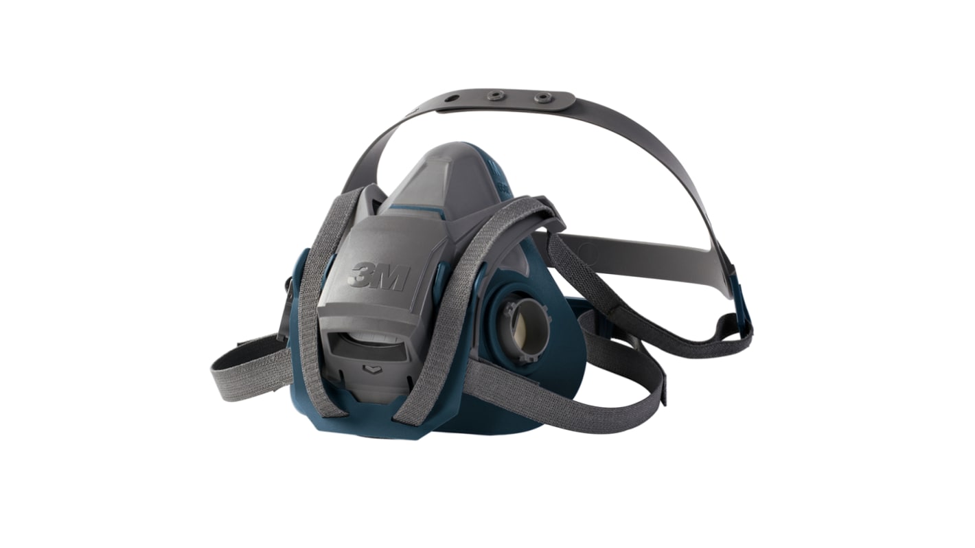 Maschera respiratoria 3M col. Blu, Grigio, Taglia Grande, Mezza maschera