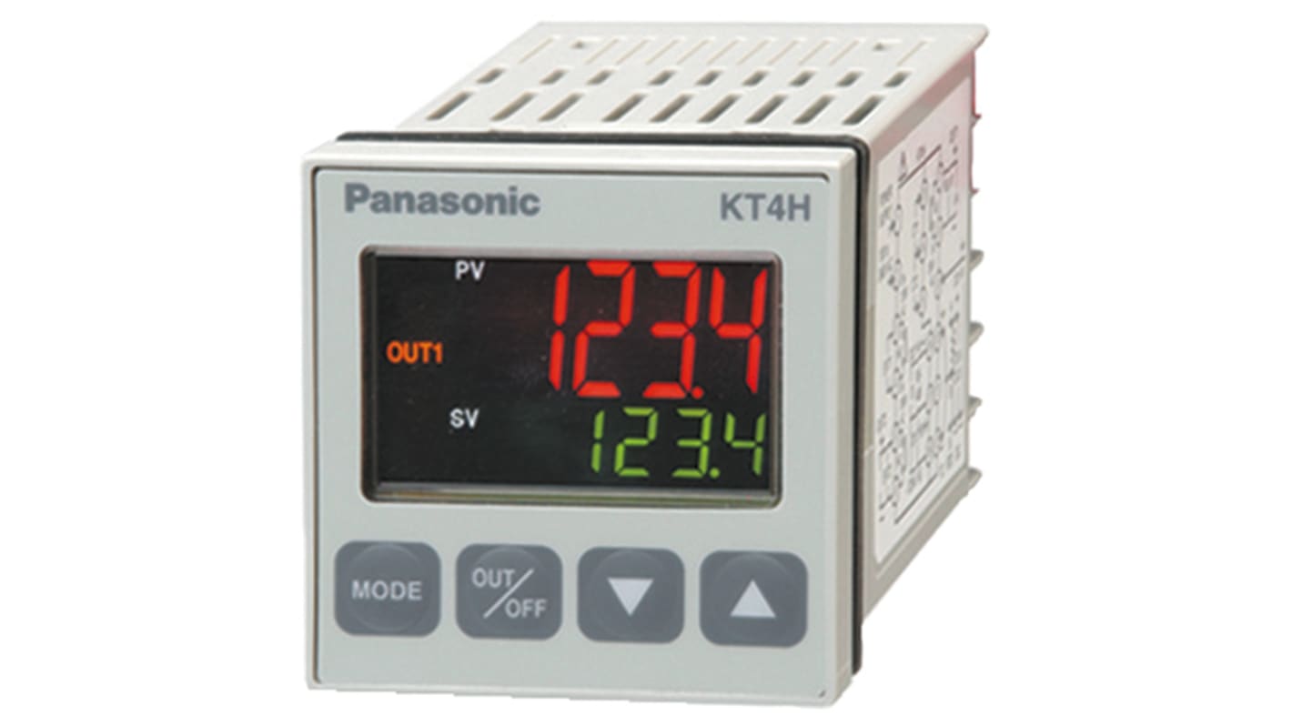 Panasonic KT7 PID Temperaturregler, 1 x Relais Ausgang, 100 → 240 V ac, 22.5 x 75mm