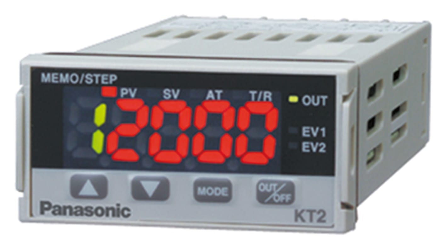 Panasonic KT2 PID Temperature Controller, 48 x 24mm, 1 Output Relay, 24 V ac/dc Supply Voltage