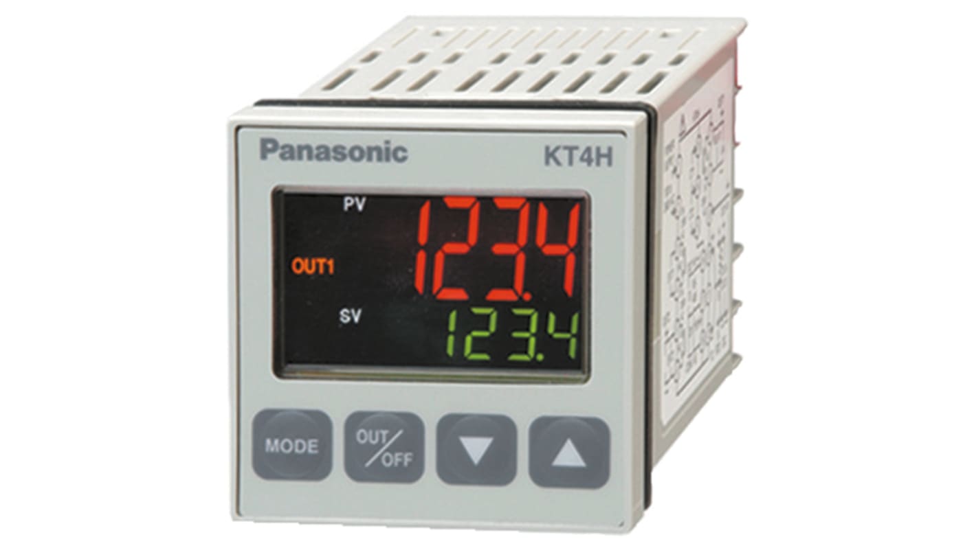 Régulateur de température PID Panasonic, KT4H, 100→240 V c.a., 48 x 48mm, 1 sortie, Tension