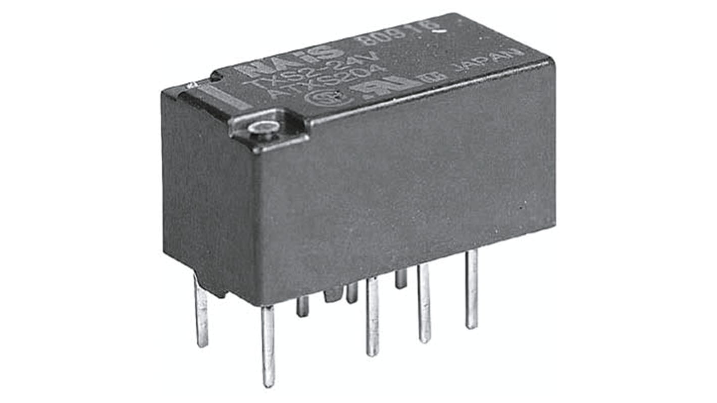 Panasonic Surface Mount Signal Relay, 12V dc Coil, 1A Switching Current, DPDT