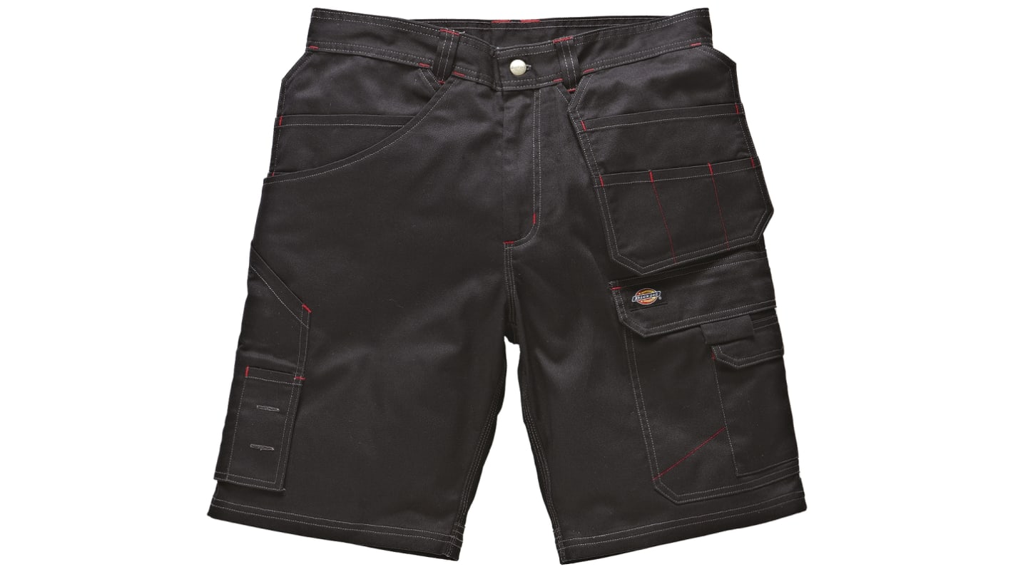 Dickies Redhawk Sort Arbejdsshorts, 42tommer, Bomuld, polyester