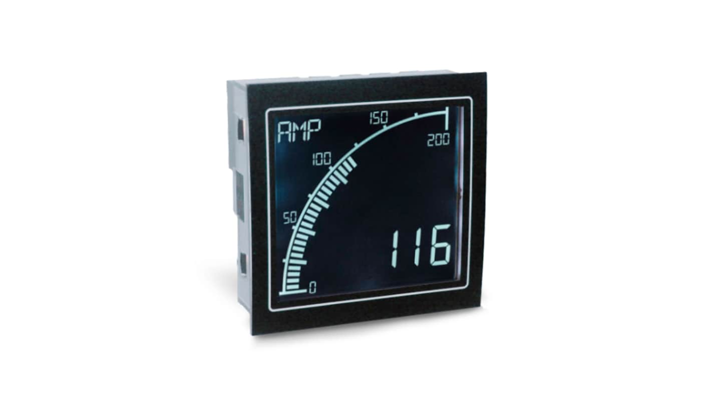 Amperomierz cyfrowy AC, DC zakres 0 → 5A wysokość wycięcia: 68mm 1% +60°C Trumeter