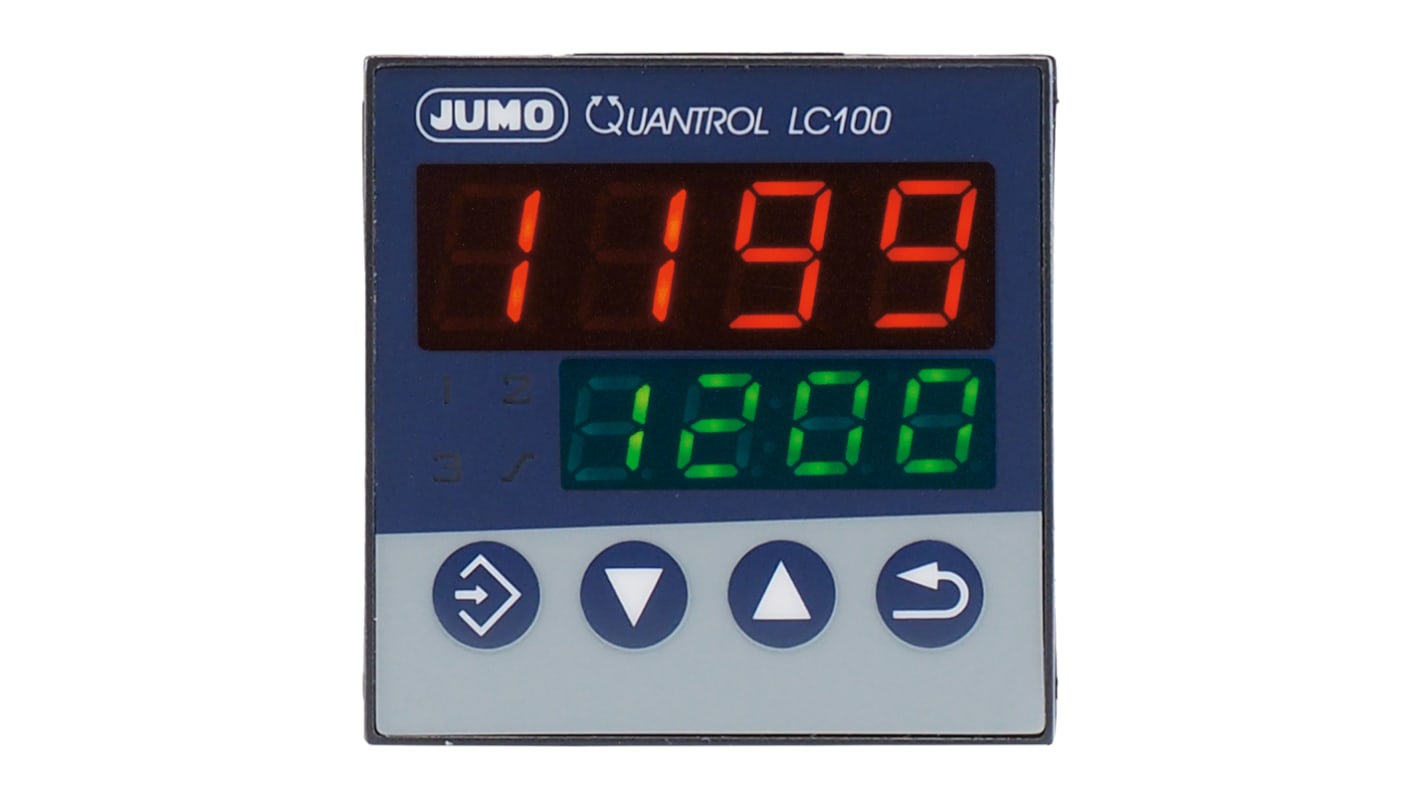 Régulateur de température PID Jumo, QUANTROL, 20→30 V c.a./c.c., 48 x 48mm, 2 sorties , Logique, relais