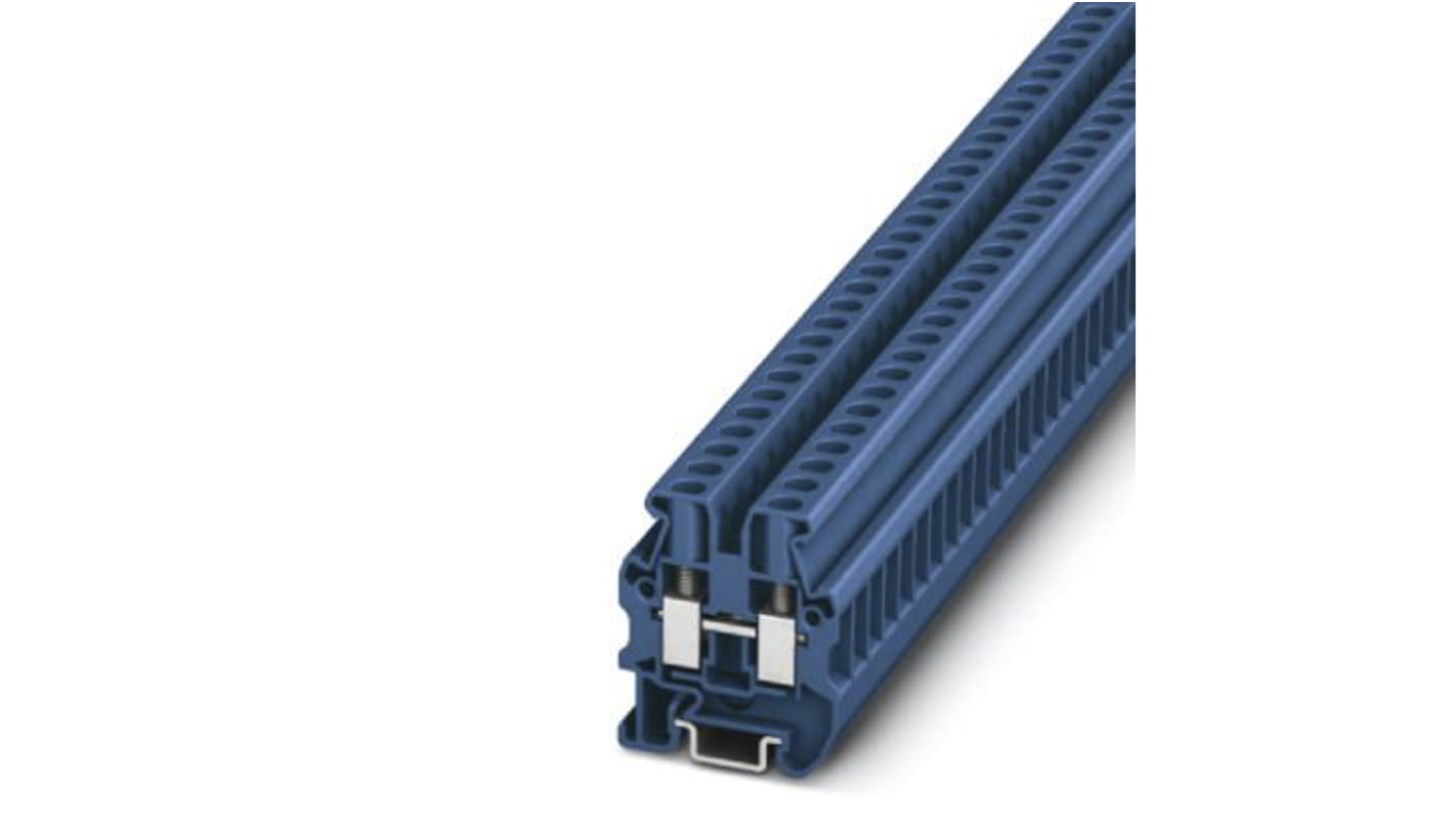 Phoenix Contact MUT 2.5 BU Series Blue Feed Through Terminal Block, 2.5mm², Single-Level, Screw Termination