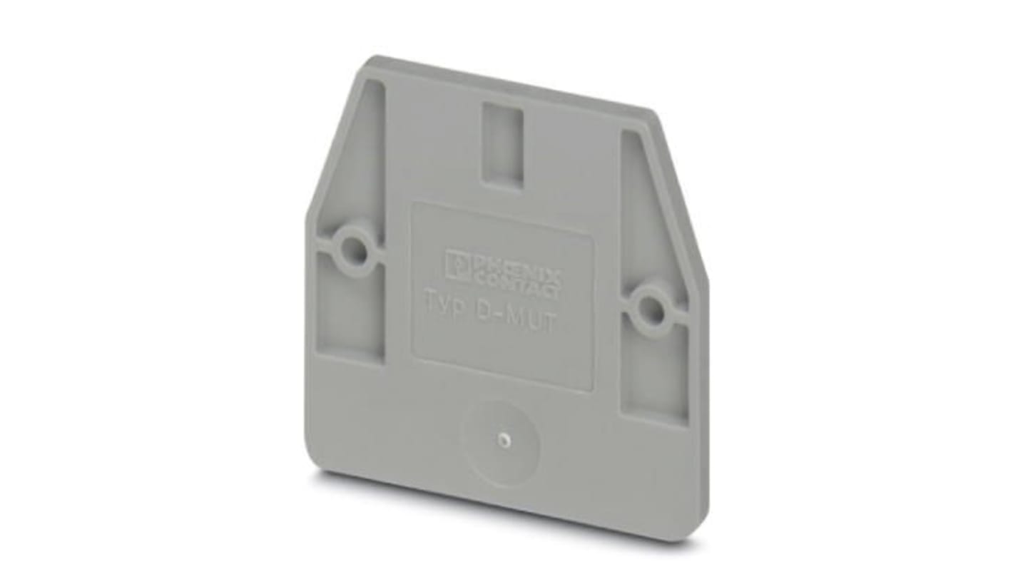 Phoenix Contact D-MUT 2.5/4 Series End Cover for Use with Modular Terminal Block