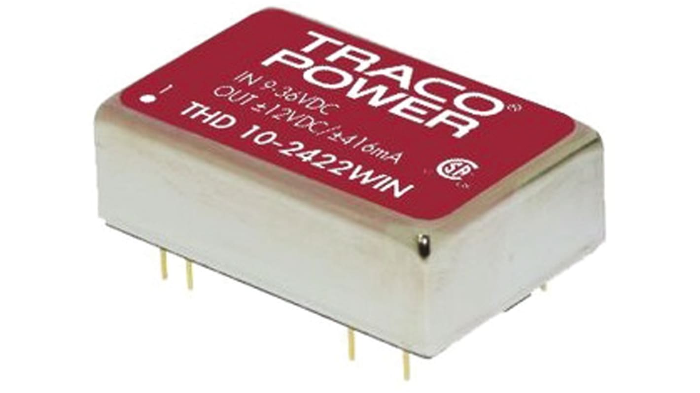 Convertisseur DC-DC TRACOPOWER, THD 10WIN, Montage traversant, 10W, 1 sortie, 3.3V c.c., 2.7A