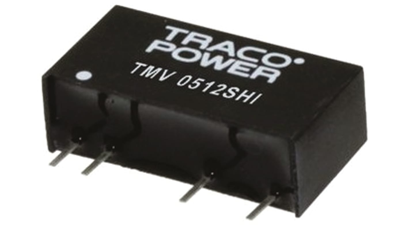 TRACOPOWER DC-DCコンバータ Vout：5V dc 4.5 → 5.5 V dc, 1W, TMV 0505SHI