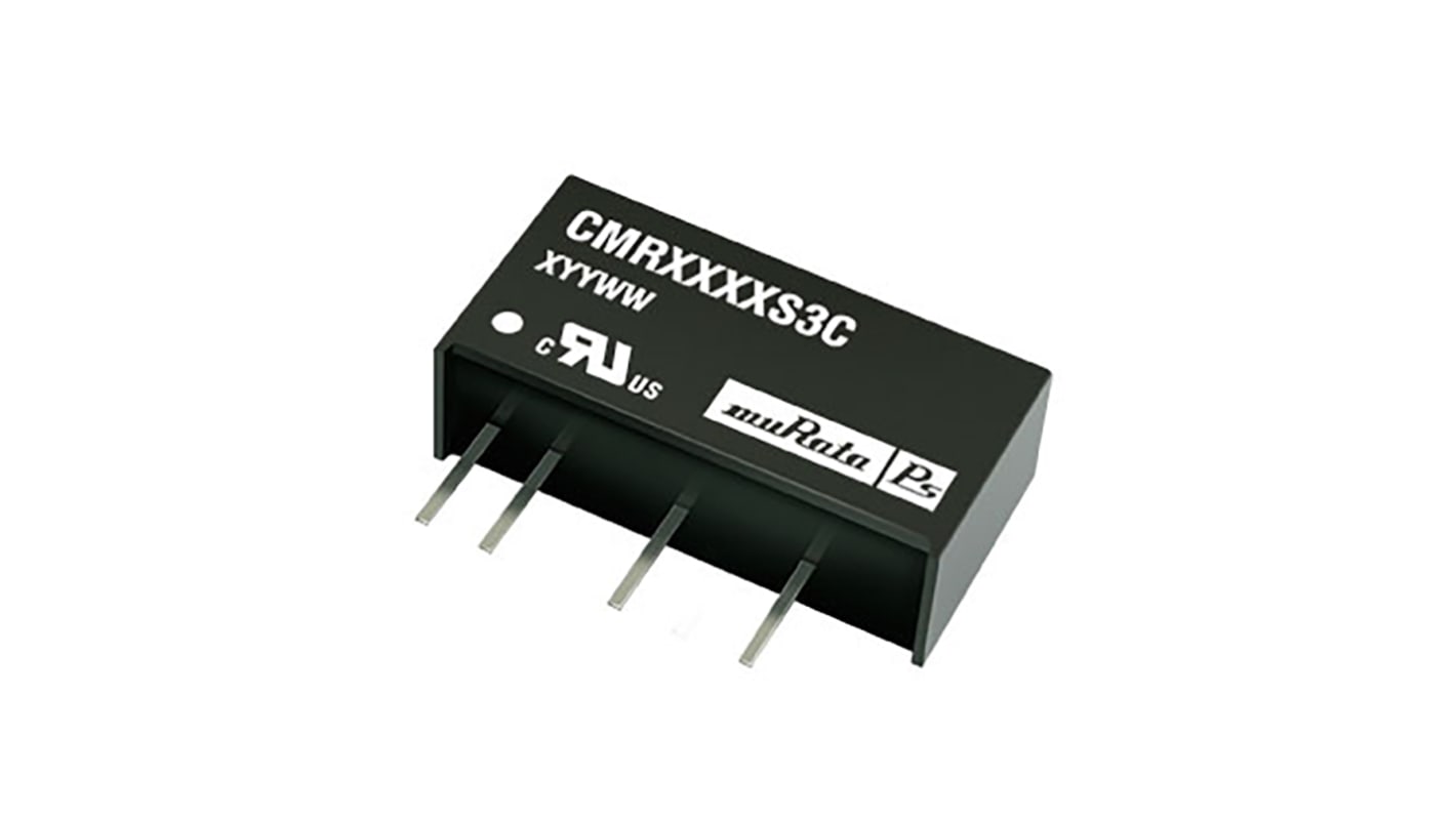 Murata Power Solutions CMR DC-DC Converter, ±12V dc/ ±31mA Output, 4.5 → 5.5 V dc Input, 0.75W, Through Hole,