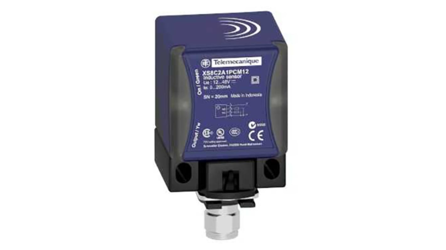 Telemecanique Sensors Näherungssensor Induktiv, Kubisch 15 mm 12 → 48 V dc / 300 mA, IP65, IP67, IP69K