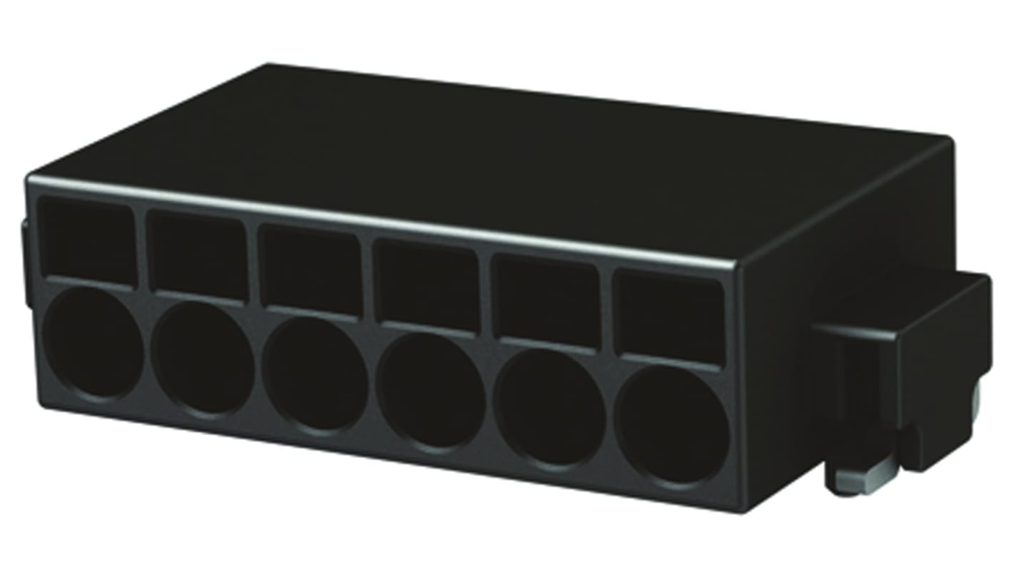 Borne para PCB Harting de 4 vías en 2 filas, paso 2.54mm, 8.4A, de color Negro, montaje superficial, terminación