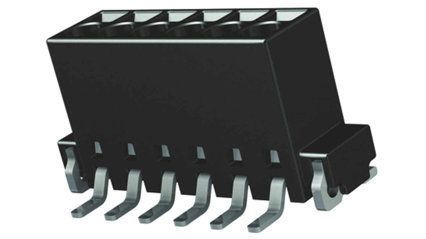 Borne para PCB Harting de 7 vías , paso 2.54mm, 7.5A, de color Negro, montaje superficial, terminación Tornillo
