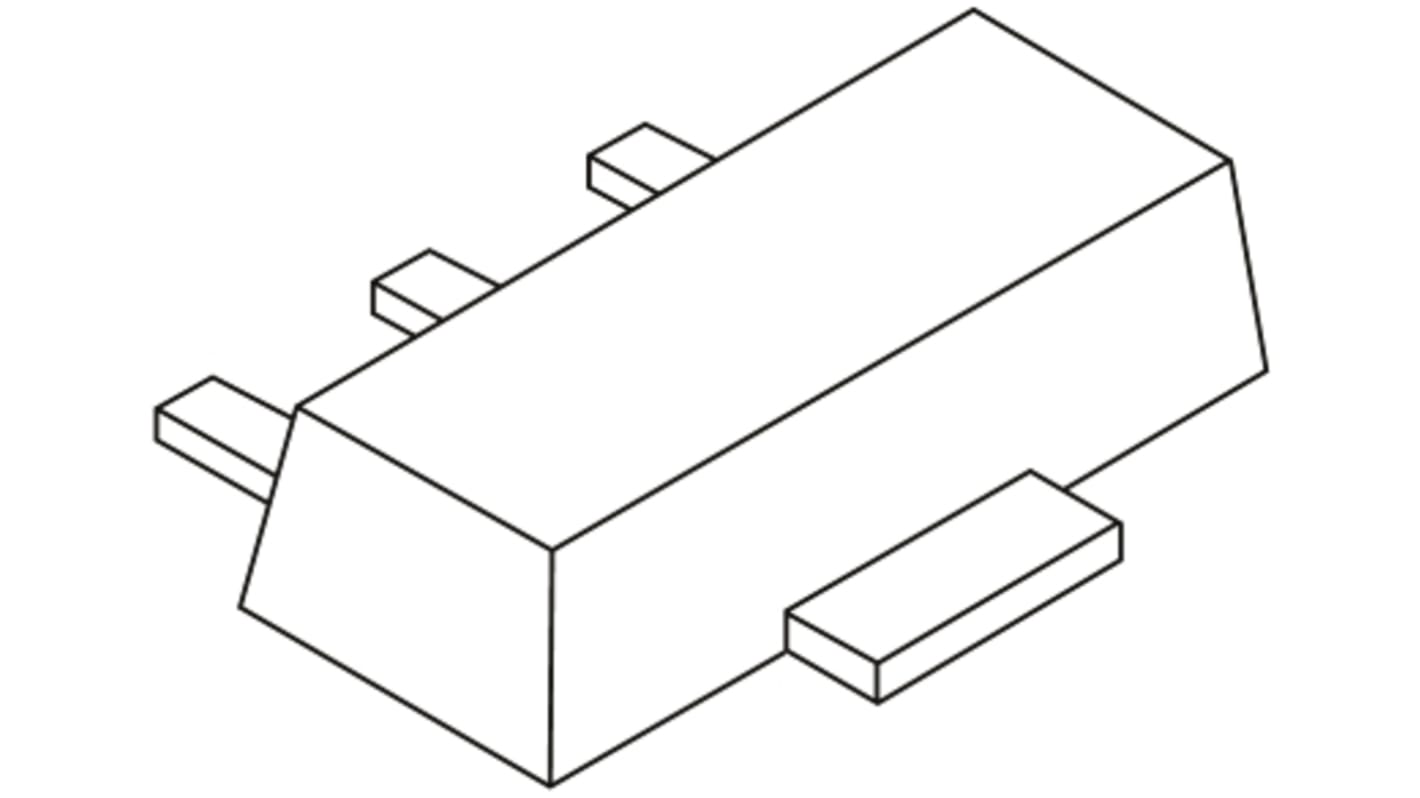 Nexperia BF621 PNP Transistor, -50 mA, -300 V, 3-Pin SOT-89