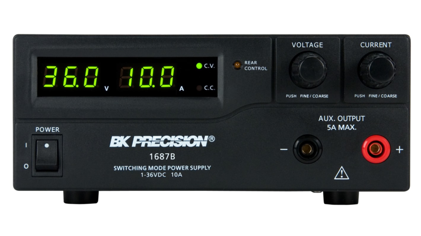 Fuente de alimentación BK Precision BK1687B, calibrado RS, 1 salida, 1 → 36V, 0 → 10A, 360W