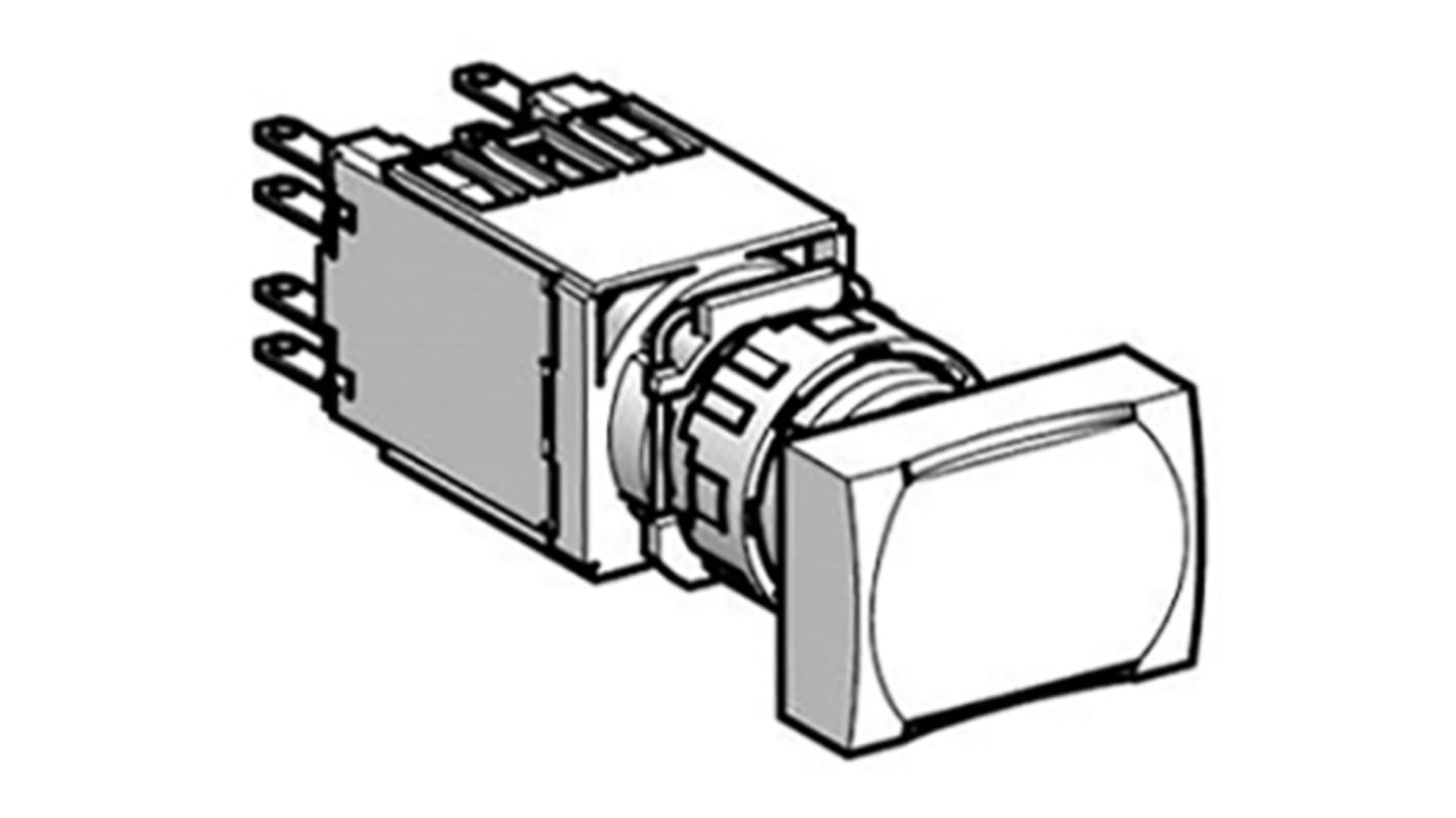 Schneider Electric Leuchtmelder XB6 120V ac Weiß, Ausschnitt-Ø 16mm LED Tafelmontage IP 65 Schnellverbindung