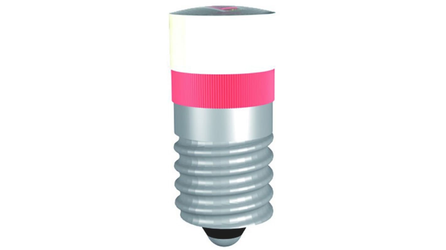 Signal Construct White LED Indicator Lamp, 24V ac/dc, E10 Base, 9.7mm Diameter, 1250mcd