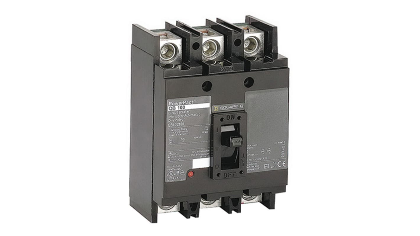 Schneider Electric QB MCB Mini Circuit Breaker, 3P, 200A, 240V AC, 10 kA Breaking Capacity