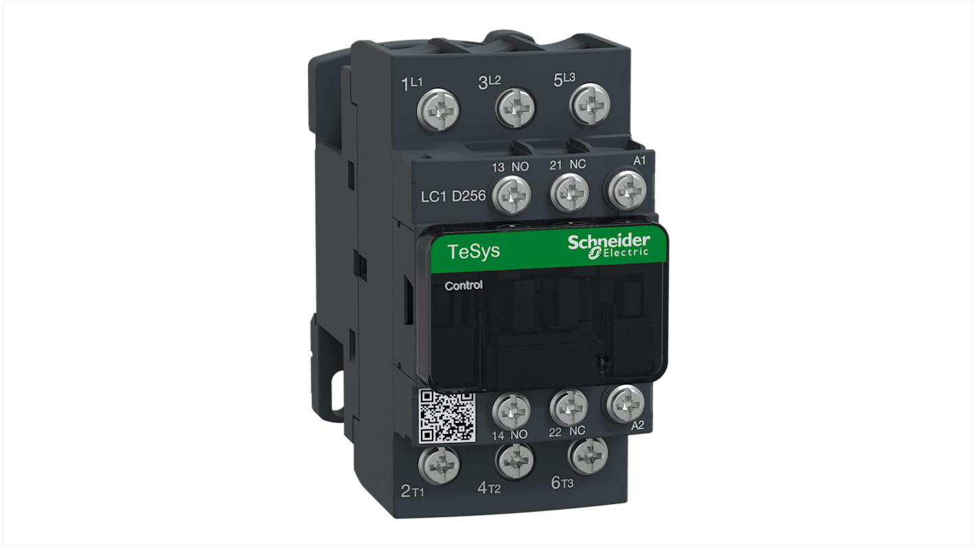 Schneider Electric LC1D Series Contactor, 110 V ac Coil, 3-Pole, 25 A, 11 kW, 3NO, 300 V dc, 690 V ac