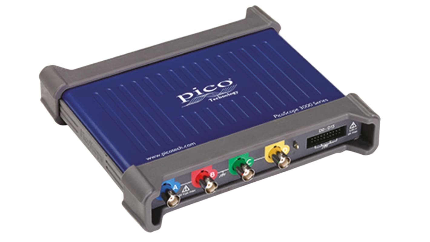 Pico Technology Oszcilloszkóp, PicoScope 3000 sorozatú, PicoScope 3406D MSO, PC-alapú, 200MHz CAN, IIC, LIN, RS232,