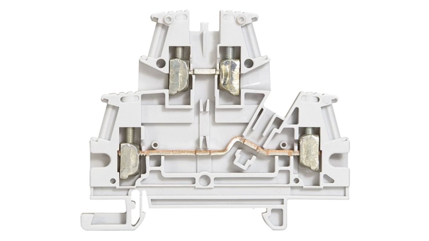 Legrand 371 Series Grey Feed Through Terminal Block, 2.5mm², Double-Level, Screw Termination