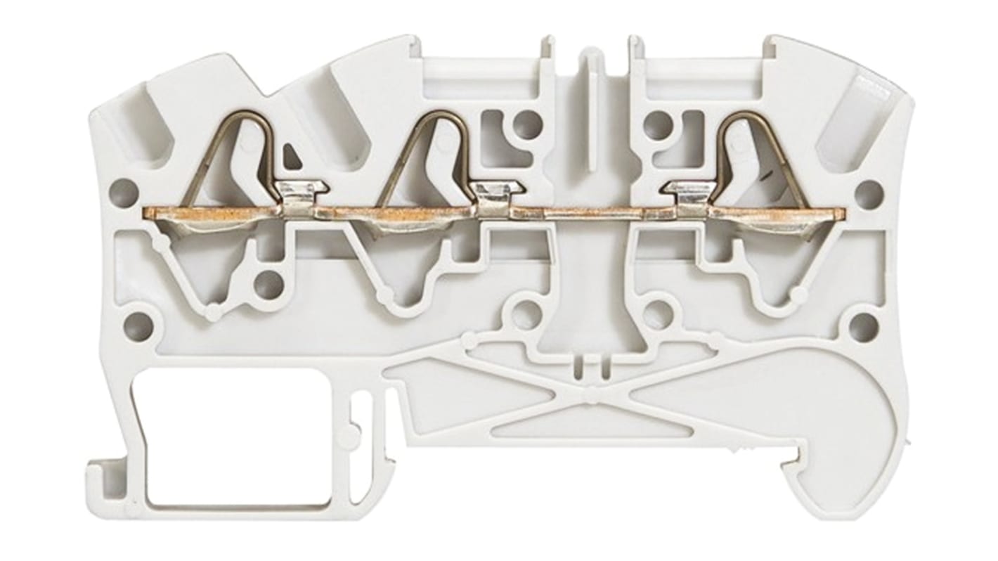 Legrand 372 Series Grey Feed Through Terminal Block, 4mm², Spring Clamp Termination