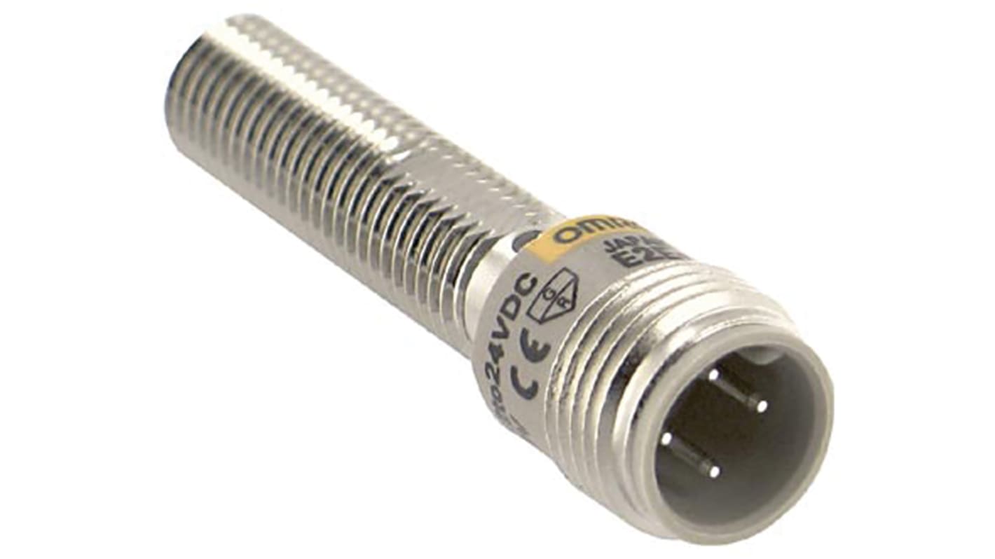 Sensor de proximidad Omron, M8 x 1, alcance 2 mm, 12 → 24 V dc, IP67, 1.5kHz