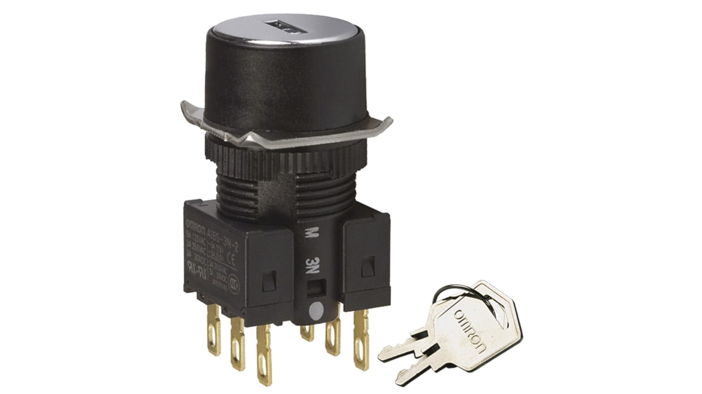 IP65 Key Switch, DPDT 3-Way