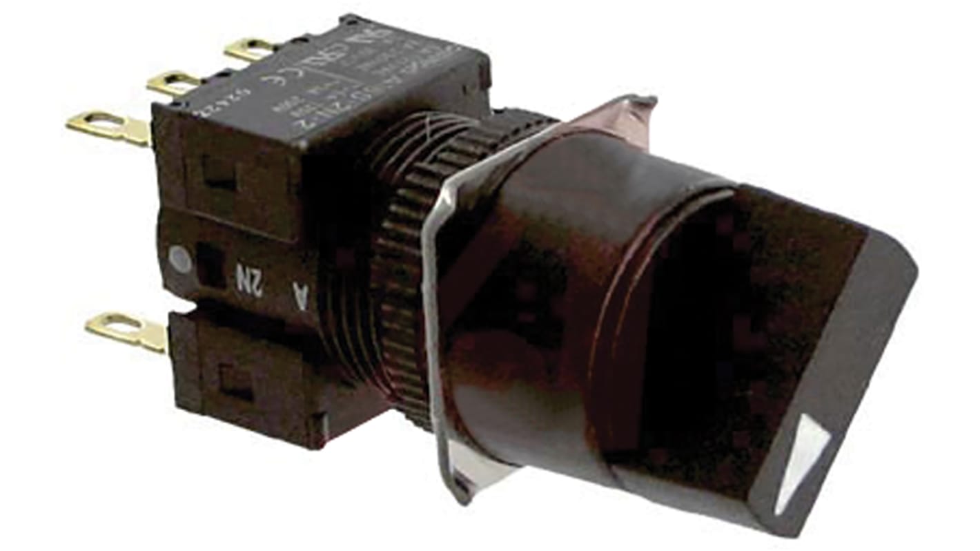 Omron Selector Switch - (DPDT) 16mm Cutout Diameter 2 Positions