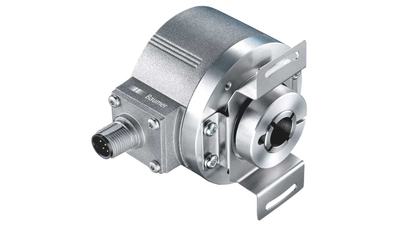 Baumer EIL580P Series Optical Incremental Encoder, 65536 ppr, TTL/HTL Signal, Hollow Type, 12mm Shaft