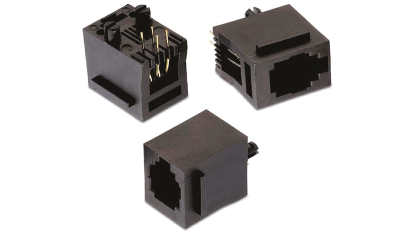 Conector RJ22 Hembra Wurth Elektronik serie WR-MJ, de 4P4C vías, apantallado