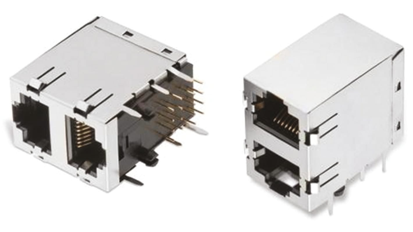 Wurth Elektronik WR-MJ Series Female RJ45 Modular Jack, PCB Mount, Cat5, STP Shield