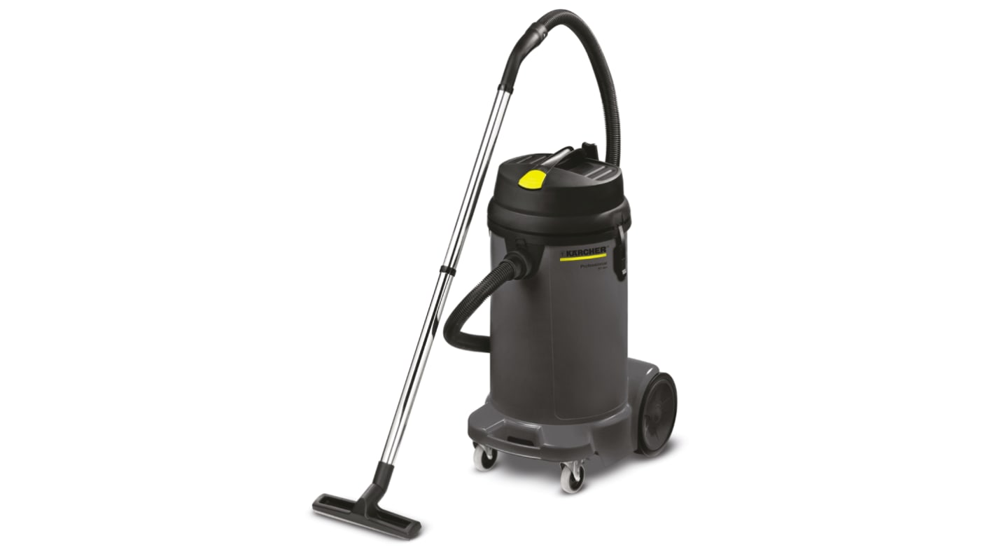 Karcher NT 48/1 Floor Vacuum Cleaner Dust Extractor for Wet/Dry Areas, 7.5m Cable, 110 → 127V ac, Yellow