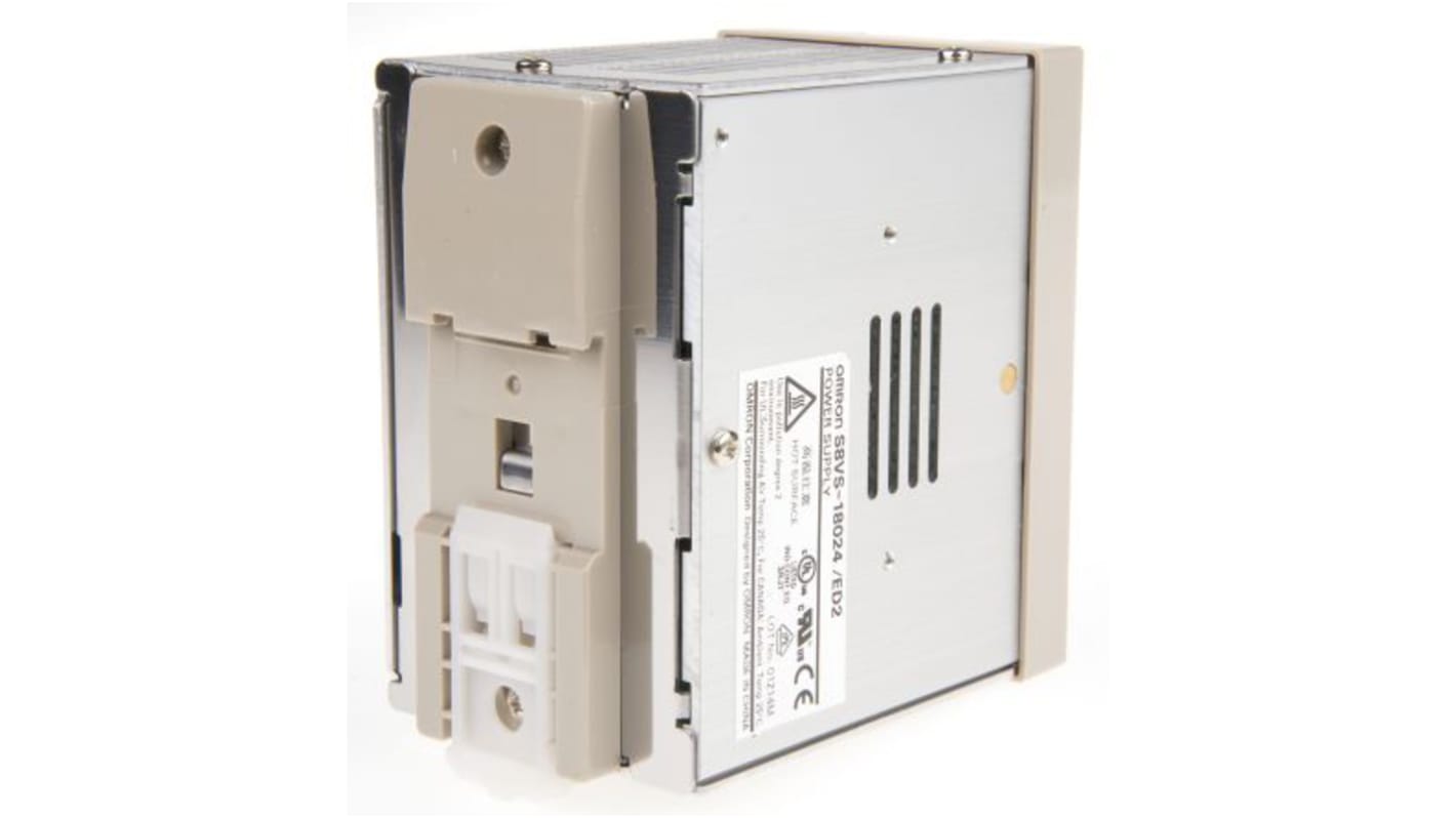 Omron S8VS Switched Mode DIN Rail Power Supply, 85 → 264V ac ac Input, 24V dc dc Output, 7.5A Output, 180W