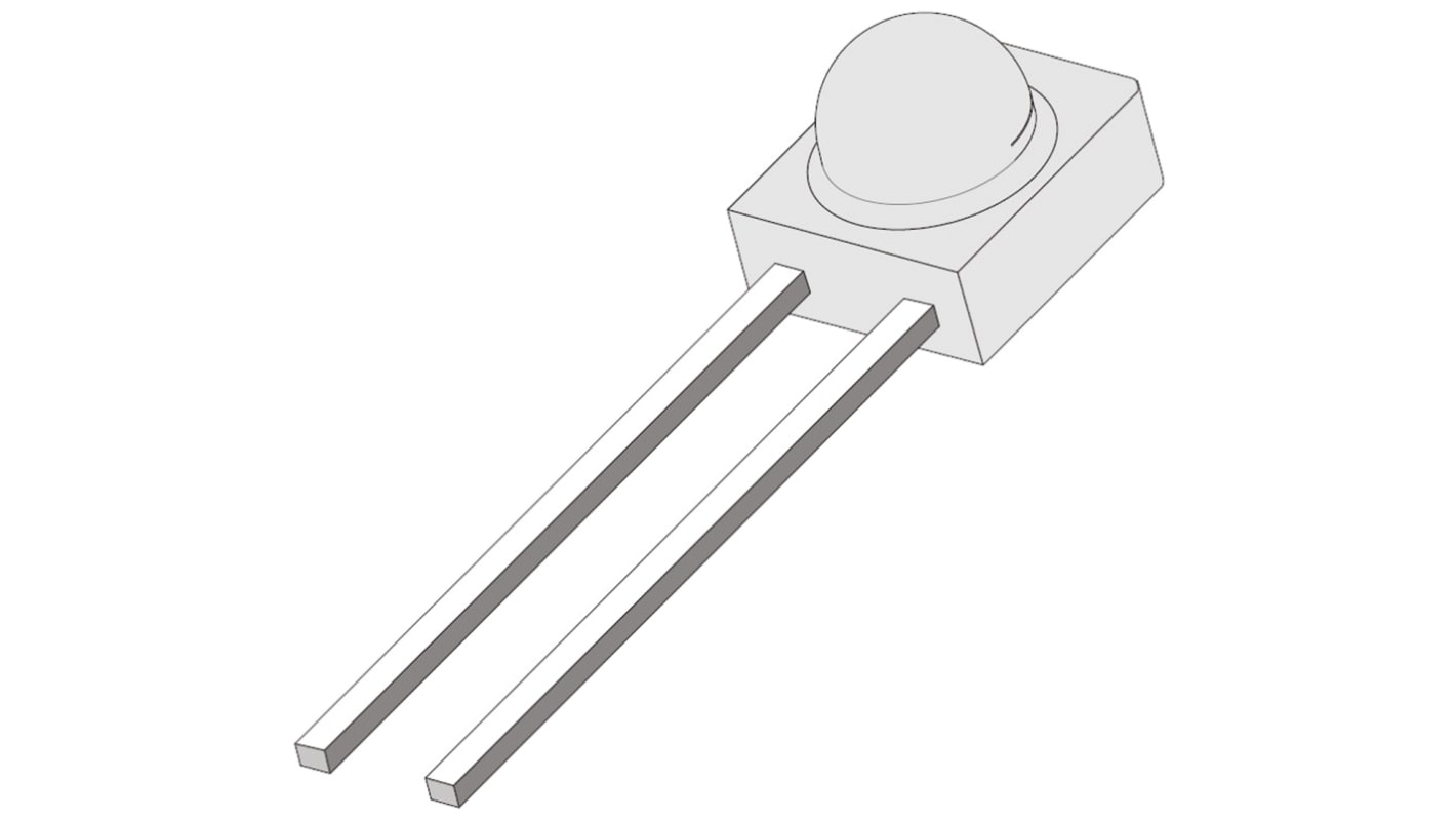 Vishay IR-Diode, Side-View 35mW, 890nm, 20mW/sr, ±22°, 2-Pin, THT